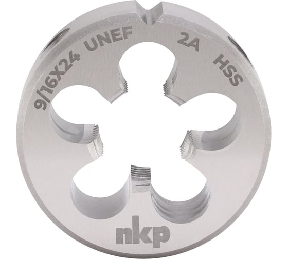 Изображение товара Плашка NKP UNEF 9/16 -24, DIN EN 22568, HSS, 2A, 38x10мм 248916N
