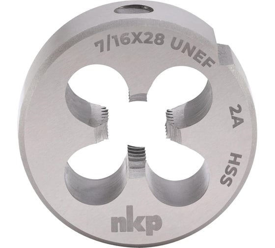 Изображение товара Плашка NKP UNEF 7/16 -28, DIN EN 22568, HSS, 2A, 30x11мм 248716N