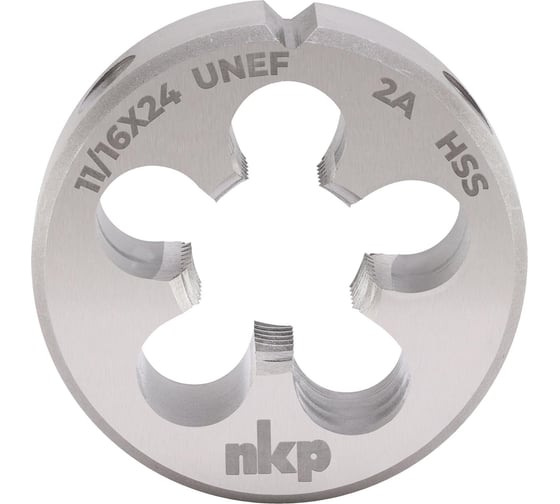 Изображение товара Плашка NKP UNEF 11/16 -24, DIN EN 22568, HSS, 2A, 45x14мм 248111N