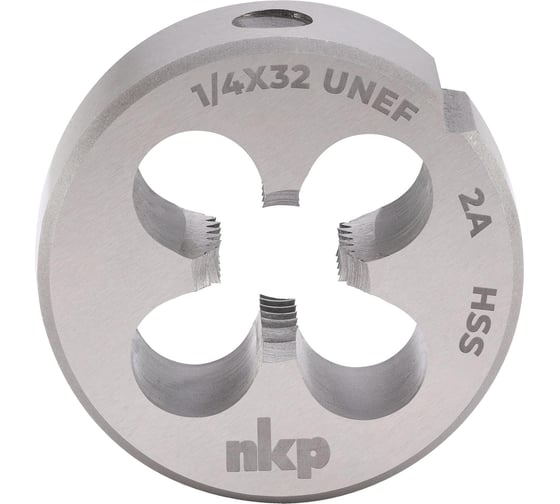 Изображение товара Плашка NKP UNEF 1/4 -32, DIN EN 22568, HSS, 2A, 20x7мм 248140N