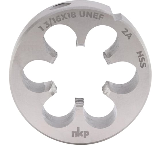 Изображение товара Плашка NKP UNEF 1.3/16 -18, DIN EN 22568, HSS, 2A, 65x25мм 248113N