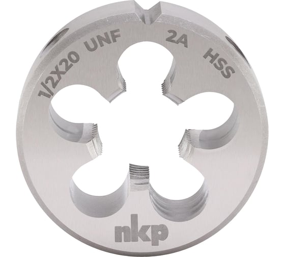 Изображение товара Плашка NKP UNF 1/2 -20, DIN EN 22568, HSS, 2A, 38x10мм 246120N