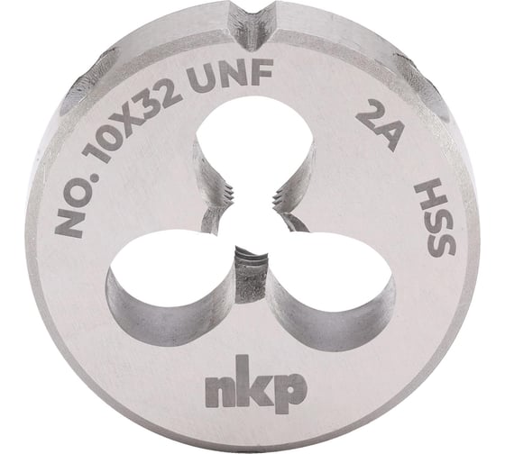 Изображение товара Плашка NKP UNF №10 -32, DIN EN 22568, HSS, 2A, 20x7мм 246010N