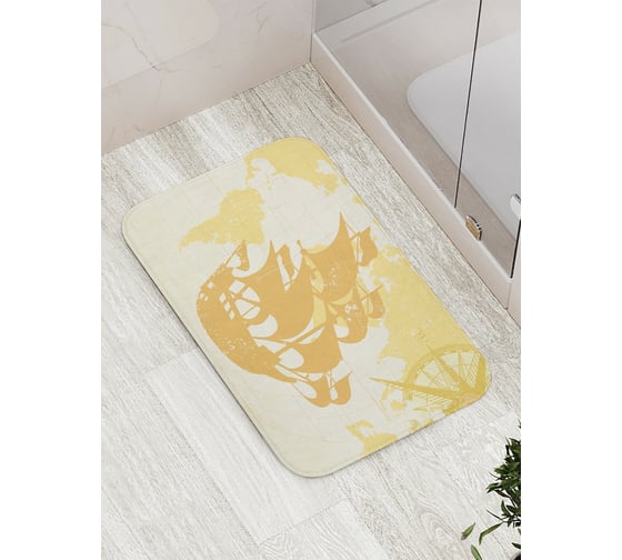 Изображение товара Коврик противоскользящий JoyArty "Силуэт корабля" для ванной, сауны, бассейна, bath_16718