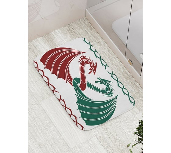 Изображение товара Коврик противоскользящий JoyArty "Переплетенные драконы" для ванной, сауны, бассейна, bath_16889