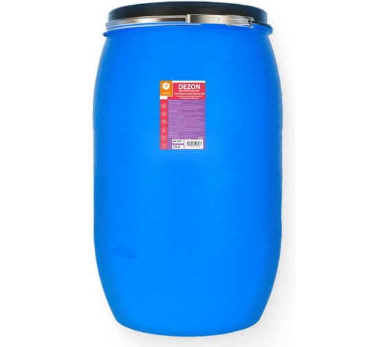 Изображение товара Дезинфицирующее средство для биотуалетов, септиков и выгребных ям APIS DEZON бочка 125 кг RUD-015-0007