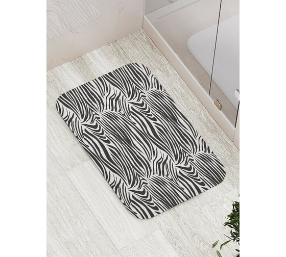 Изображение товара Коврик противоскользящий JoyArty "Пастбище зебр" для ванной, сауны, бассейна, bath_12974