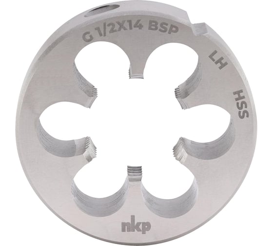 Изображение товара Плашка NKP трубная левая G(BSP) 1/2 -14 DINEN24231 HSS (A) 45x14мм 252120N