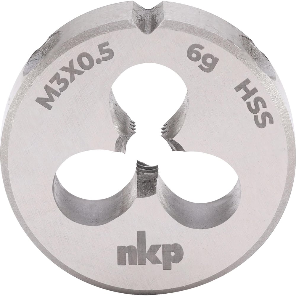 Изображение товара Плашка M3 шаг 0.5мм DIN EN 22568 HSS 6g NKP