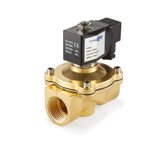 Изображение товара Соленоидный клапан TITAN LOCK нормально-открытый прямого действия Латунь/EPDM DN20, TLSO20/10EP1B-J