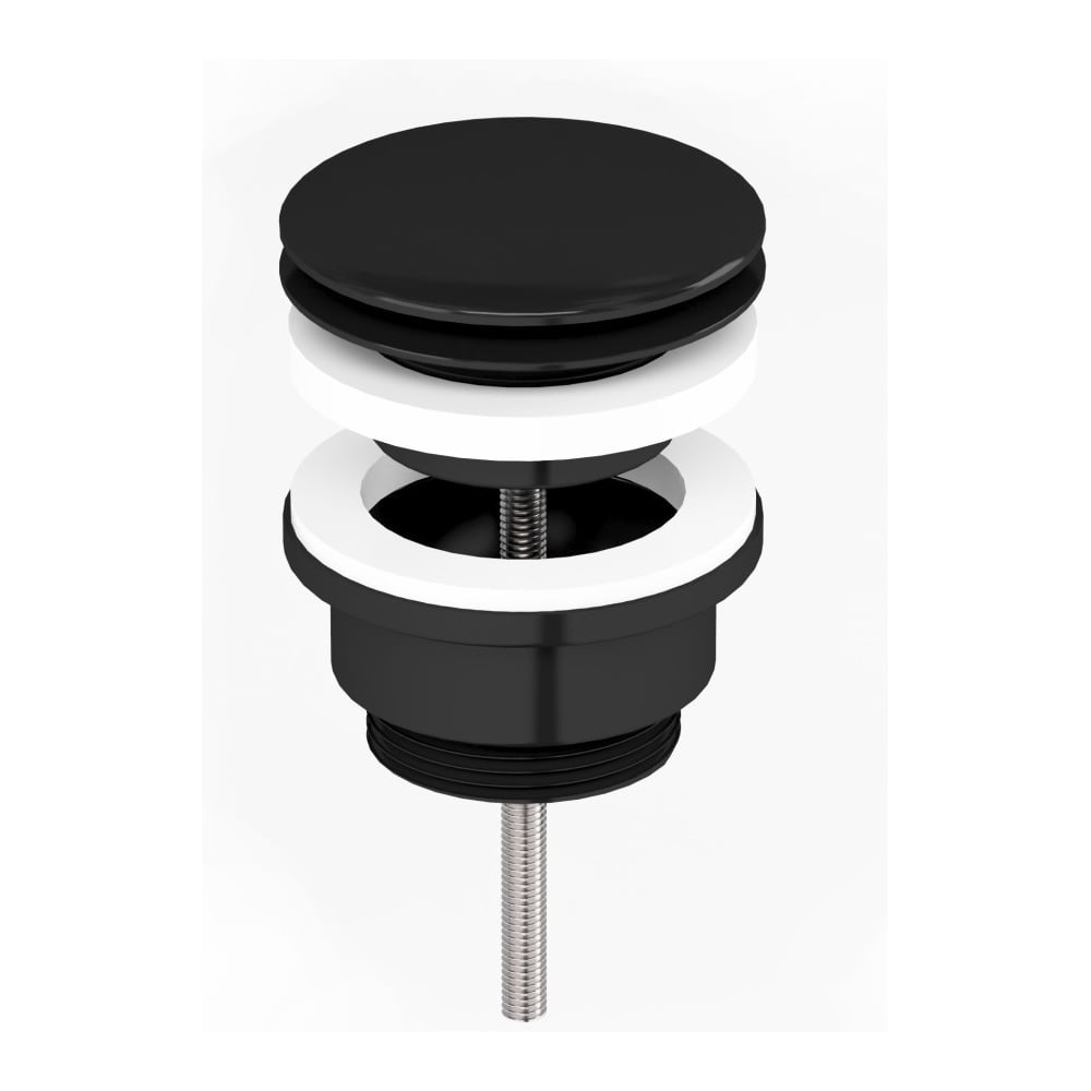 Изображение товара Универсальный донный клапан Paini клик-клак черный латунь брашированный PVD 53PZ945ETSR