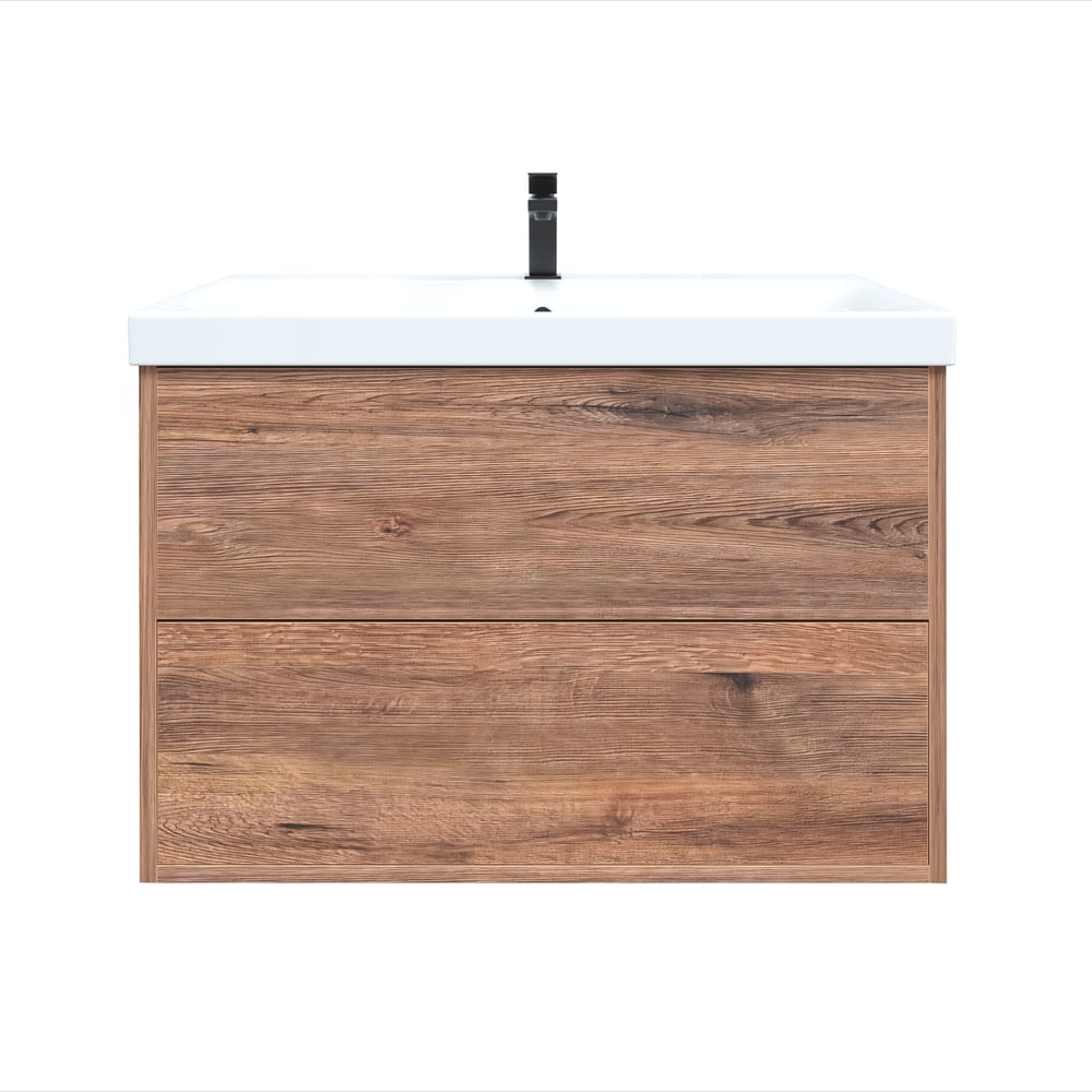 Изображение товара Подвесная ванная тумба RUVANN Рини 80 Табак modern стиль для ванной