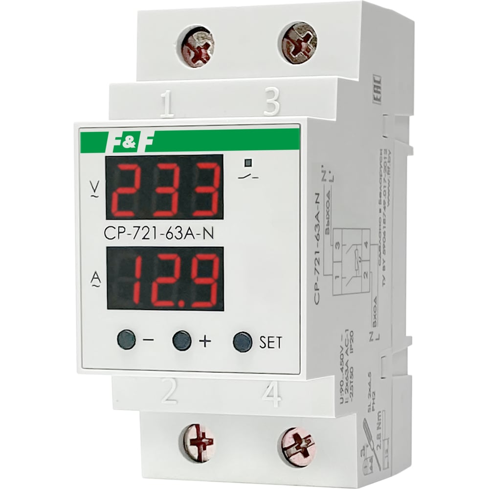 Изображение товара Реле контроля напряжения Евроавтоматика F&F CP-721-63A-N EA04.009.028
