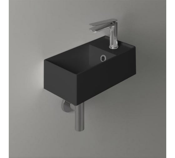 Изображение товара Раковина накладная или подвесная SIMAS AGILE размер 50x27, nero matt AG 50/Nero Matt/1 hole