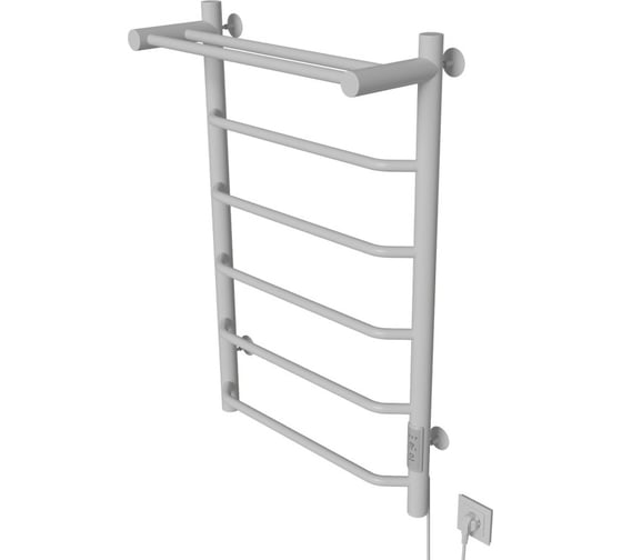 Изображение товара Полотенцесушитель MIXLINE MIRA 80x50 таймер, 336 Вт, 5 перекладин + ПОЛКА электрический БЕЛЫЙ 556356