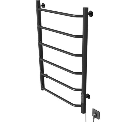Изображение товара Полотенцесушитель MIXLINE MIRA 80x50 таймер, 253 Вт, 6 перекладин электрический ЧЕРНЫЙ 556351
