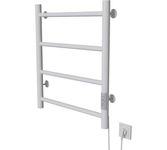 Изображение товара Полотенцесушитель MIXLINE VEGA 60x50 таймер, 201 Вт, 4 перекладины электрический БЕЛЫЙ 556341