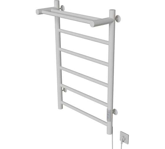 Изображение товара Полотенцесушитель MIXLINE VEGA 80x50 таймер, 318Вт, 5 перекладин + ПОЛКА электрический БЕЛЫЙ 556354