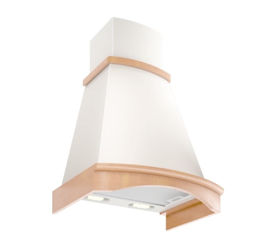Изображение товара Кухонная вытяжка Elikor Ротонда 60П-650-П3Л, бежевый/дуб неокрашенное (съемное) 843334