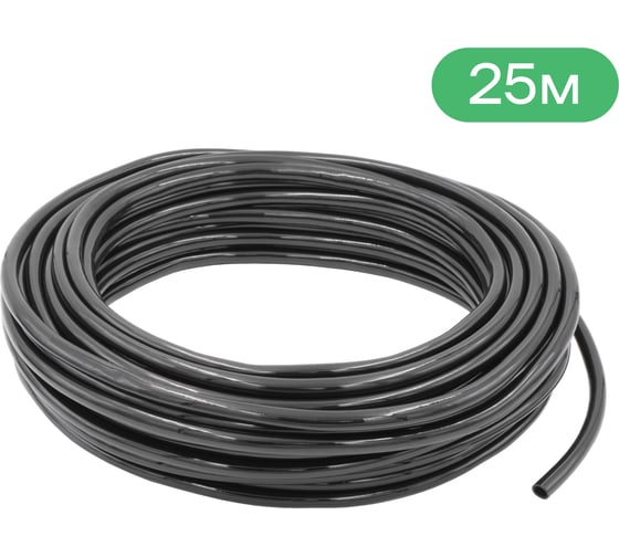 Изображение товара Трубка ПВХ ПоливНаДаче мягкая 7/ 9мм, черная для капельного полива, бухта 25м PVC79.25