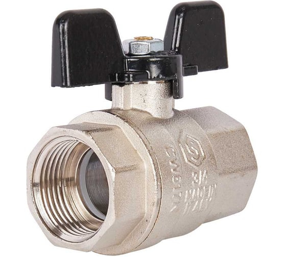 Изображение товара Кран шаровой полнопроходной STOUT SVB-0002-000020 ВР/ВР, ручка бабочка 3/4 RG008Q0LA66MAJ
