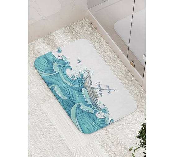 Изображение товара Коврик противоскользящий JoyArty "Корабль попал в шторм" для ванной, сауны, бассейна, bath_17808