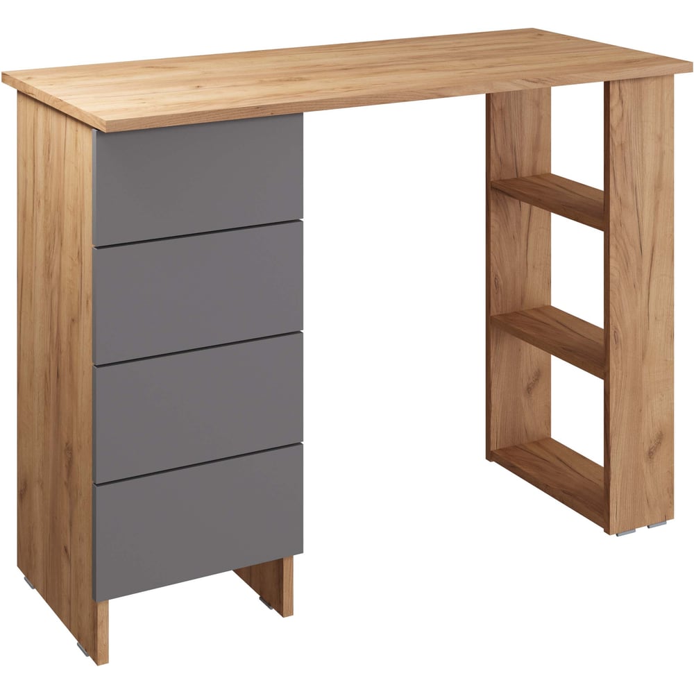 Изображение товара Стол письменный Атмосфера 4Я ЛАЙТ/ Дуб золотой крафт/ Серый шифер/ МК 00-00028228