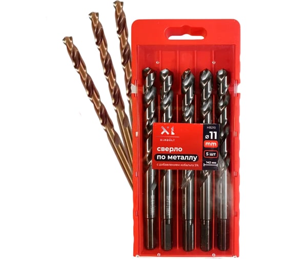 Изображение товара Сверло по металлу HIMBOLT 11.0 мм с кобальтом 5% 5 шт (бокс) HB210