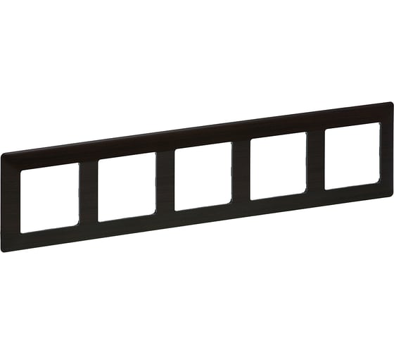 Изображение товара Рамка Legrand Valena LIFE "Темное дерево".5-постовая универсальная 754175