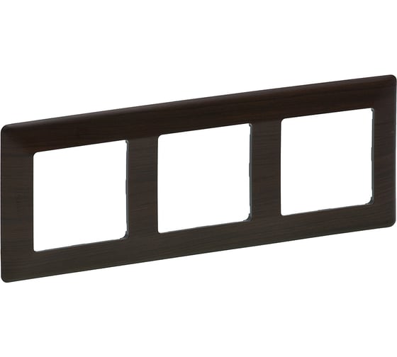 Изображение товара Рамка Legrand Valena LIFE  "Темное дерево".3-постовая универсальная 754173