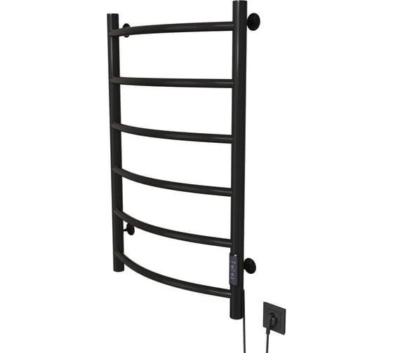 Изображение товара Полотенцесушитель MIXLINE CAPELLA 80x50 таймер, 253 Вт, 6 перекладин, электрический, черный 556347