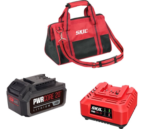 Изображение товара Набор аккумуляторный SKIL ЗУ SC0060(60W)+ АКБ BY5196(4Ач)+ сумка 9-1-012