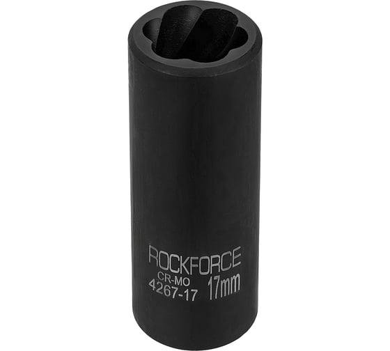 Изображение товара Головка ударная двухсторонняя Rockforce 1/2" экстрактор - шестигранник, 17мм RF-4267-17(65913)