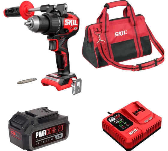 Изображение товара Набор аккумуляторный SKIL дрель-шуруповерт DL6270 (130Нм)+АКБ(4Ач)+ быстрое ЗУ (150W)+сумка 9-1-013