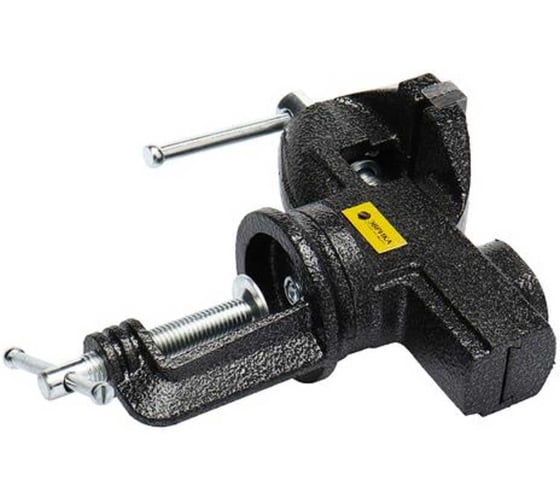 Изображение товара Настольные тиски Эврика с боковым креплением и наковальней, поворотные 50мм чугунные ER-18350 165995