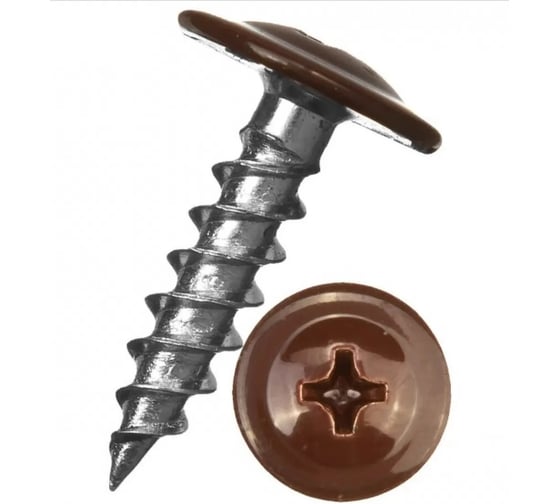 Изображение товара Саморез STARFIX 4.2x16 мм с прессшайбой, цинк, острый, RAL 8017 (14000 шт в коробе) SM-73268-14000