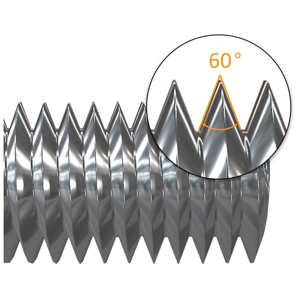 Изображение товара Шпилька резьбовая M8x2000 мм высокопрочная прочная для металлоконструкций