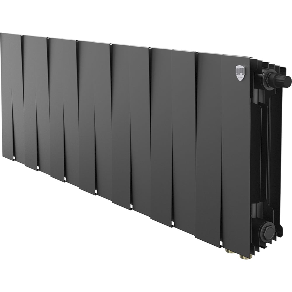 Радиатор биметаллический ROYAL THERMO PianoForte 300 Чёрный VR80 - 14 секц. НС-1682358