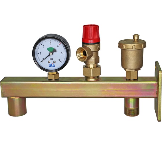 Изображение товара Группа безопасности для подключения расширительного бака 3/4" 3 бар с манометром и воздухоотводчиком Millennium GBKN1034