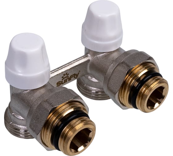 Изображение товара Узел нижнего подключения радиатора угловой SUNFLY 1/2x3/4ЕК (XF60688A-34) SF0343402