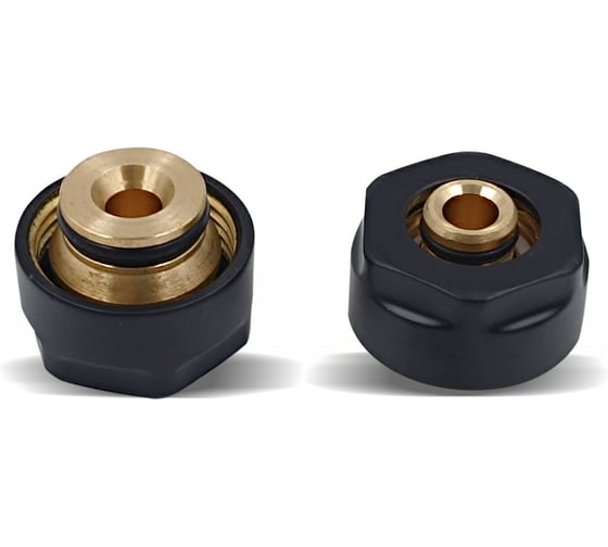 Изображение товара Комплект резьбовых соединений для многослойной трубы Primoclima Armature 16x3/4, черный матовый PCS16PMB