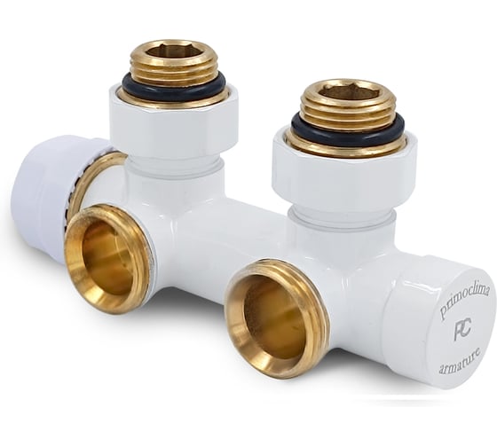 Изображение товара Узел нижнего подключения термостатический угловой Primoclima Armature Thermolink 1/2x3/4, б PCS3412SW
