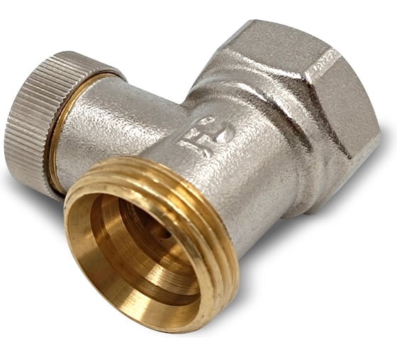 Изображение товара Клапан запорный прямой Primoclima Armature ВР-НР 1/2x3/4, без хвостовика, никель PC3412RSNN