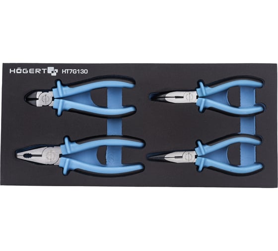 Изображение товара Набор клещей HOEGERT TECHNIK 4шт., ложемент EVA HT7G130