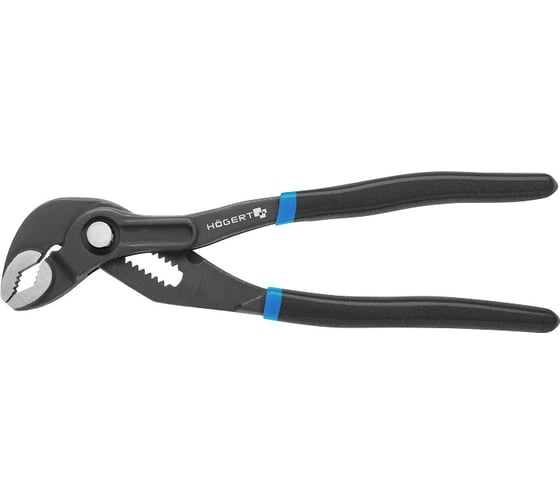 Изображение товара Переставные клещи HOEGERT TECHNIK с кнопочным фиксатором 400 мм HT1P377