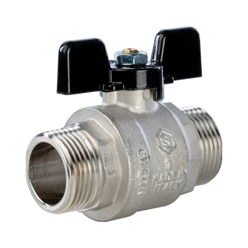 Изображение товара Кран шаровой полнопроходной STOUT SVB-0006-000025 НР/НР, ручка бабочка 1 RG008Q0M4B1A03