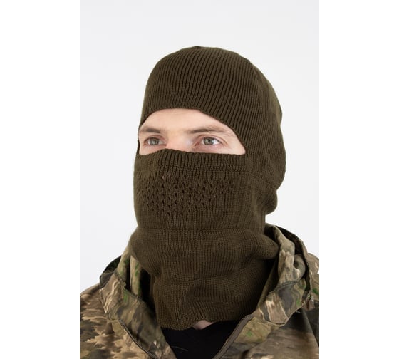 Изображение товара Балаклава вязанная ORION ACTIVE хаки, один размер 4660335541683