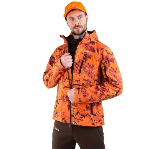 Изображение товара Куртка демисезонная PRIDE Сайга софтшелл, принт Аспен сигнал, р 48-50, рост 170-176 4660335518784
