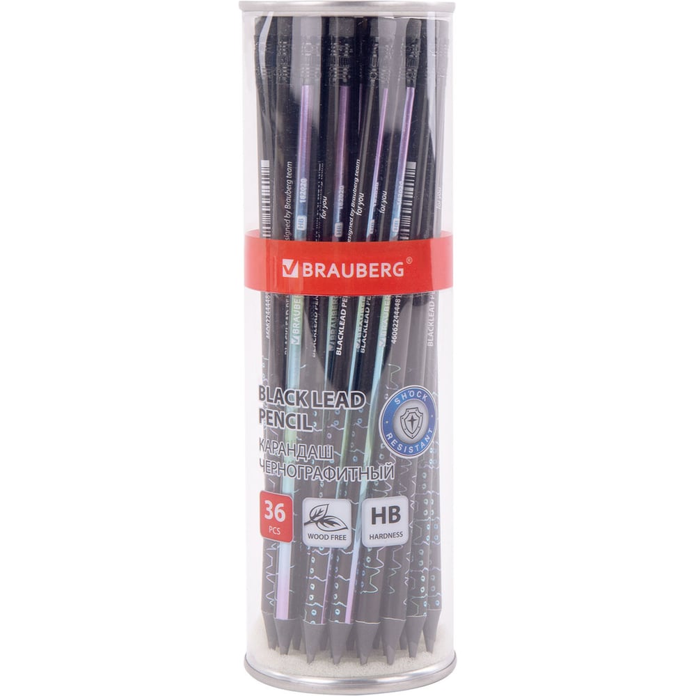 Изображение товара Карандаш чернографитный BRAUBERG CATS, 36 шт, HB, с ластиком