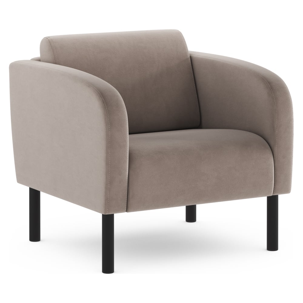 Изображение товара Офисный диван прямой MOON 155 темно-бежевый с подлокотниками